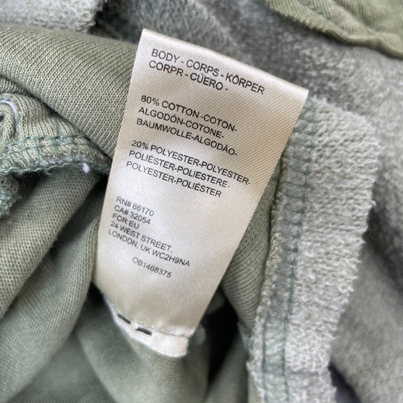 Free People Shirt Womens Medium Green Fleece Shacket Elbow Patches Boho Baggy - Picture 5 of 8